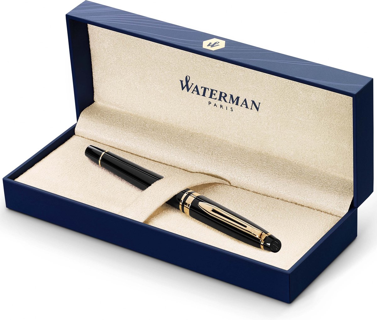 Waterman Füllhalter Expert F Lack schwarz G.C. Etui