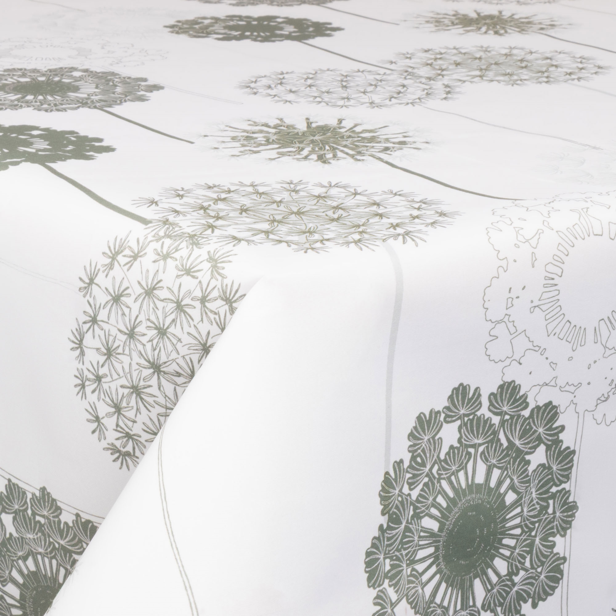 Textile Wachstuch - 140 cm breit - 30 Meter Rolle - Flower Green - Wachstuch mit Acrylbeschichtung
