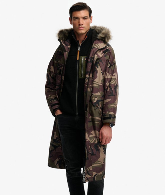 Superdry Damen Kunstfell Wasserdichter Everest Superdry Robe Green - Größe: 1Größe