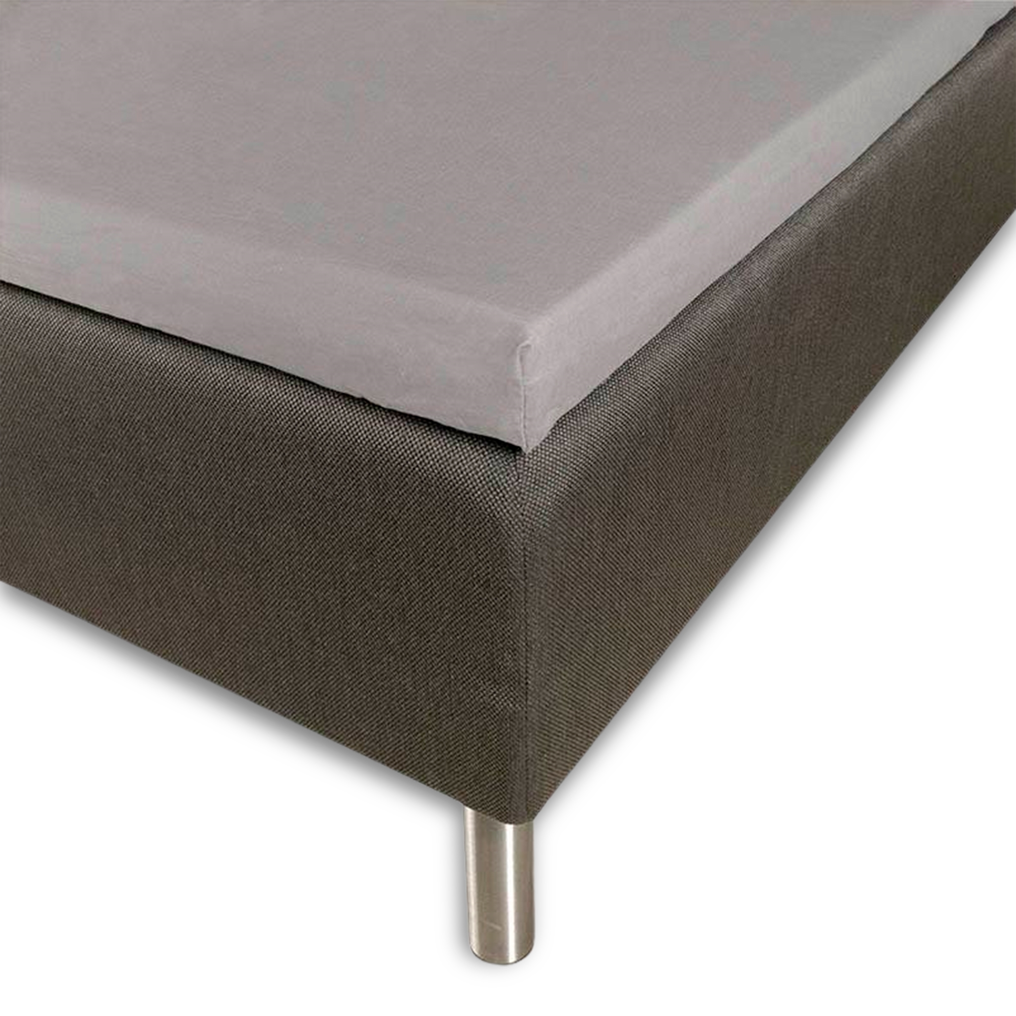 Seidenlaken - Umschlaglaken 90x200x8 cm - Grau - 100% Seide - Butterfly Silk
