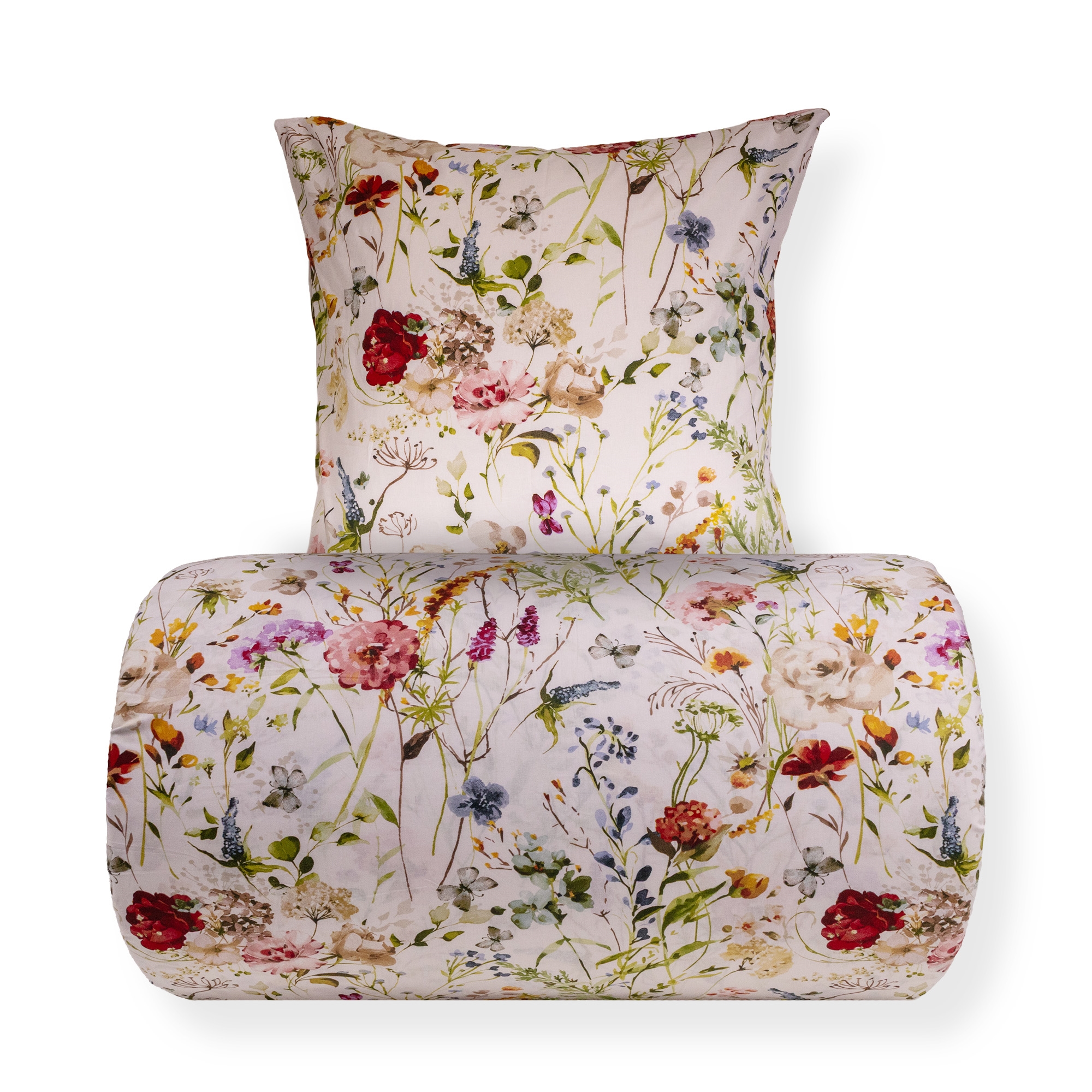 Doppelbett-Bettwäsche 200x220 cm - 100% Baumwolle - Wildblumen-Design
