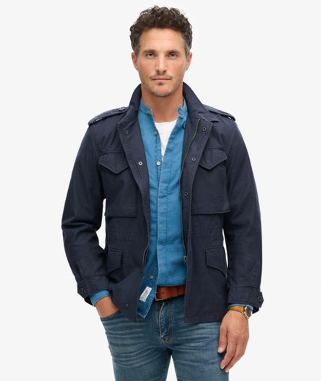 Superdry Herren The Merchant Store - Feldjacke Marineblau - Größe: L