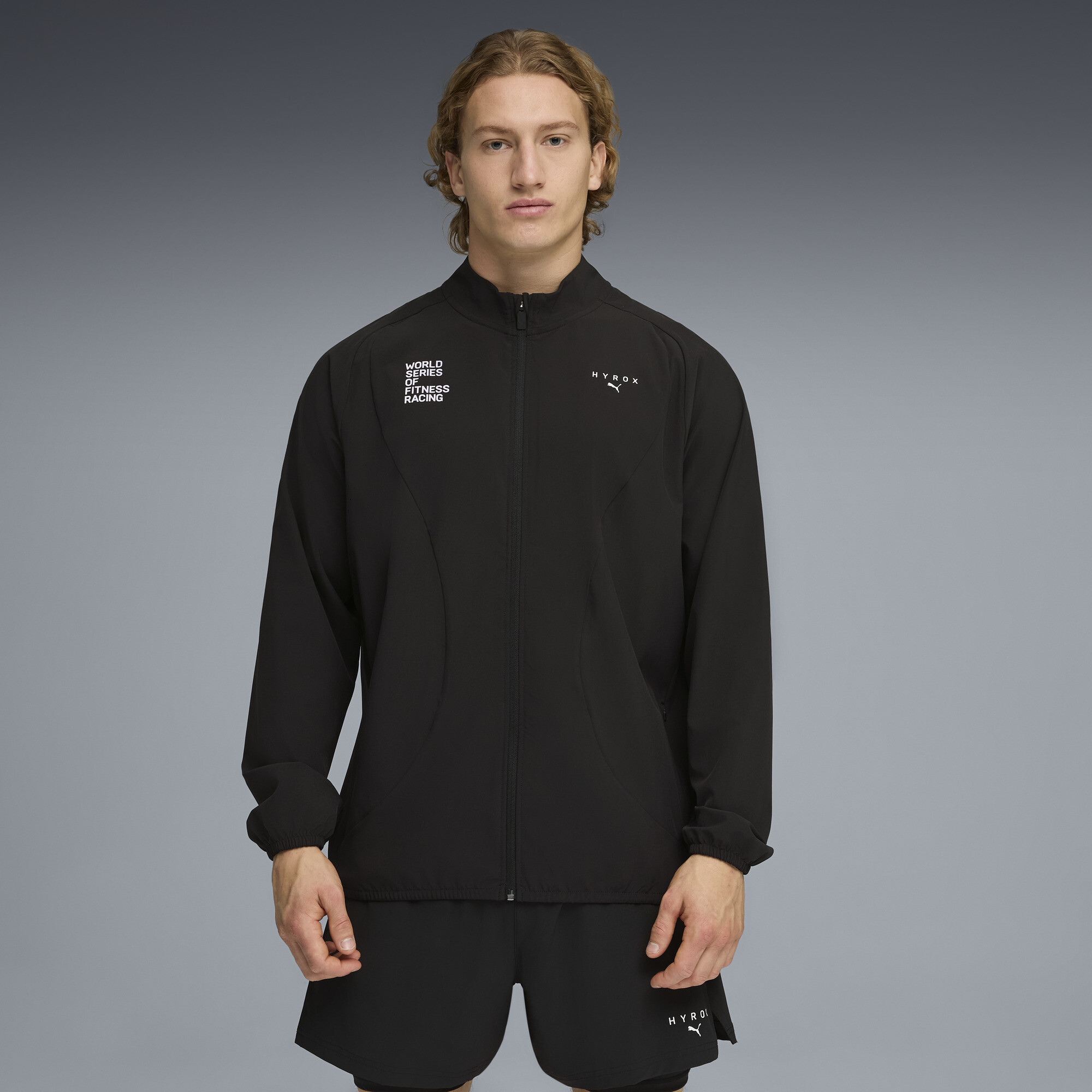 PUMA x HYROX DRYELITE Aufwärmjacke Herren, Kleidung, Schwarz, XL