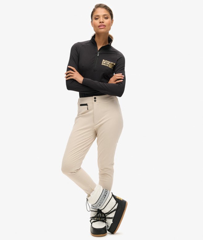 Superdry Damen Ski Luxe Schneeleggings Grau - Größe: 36