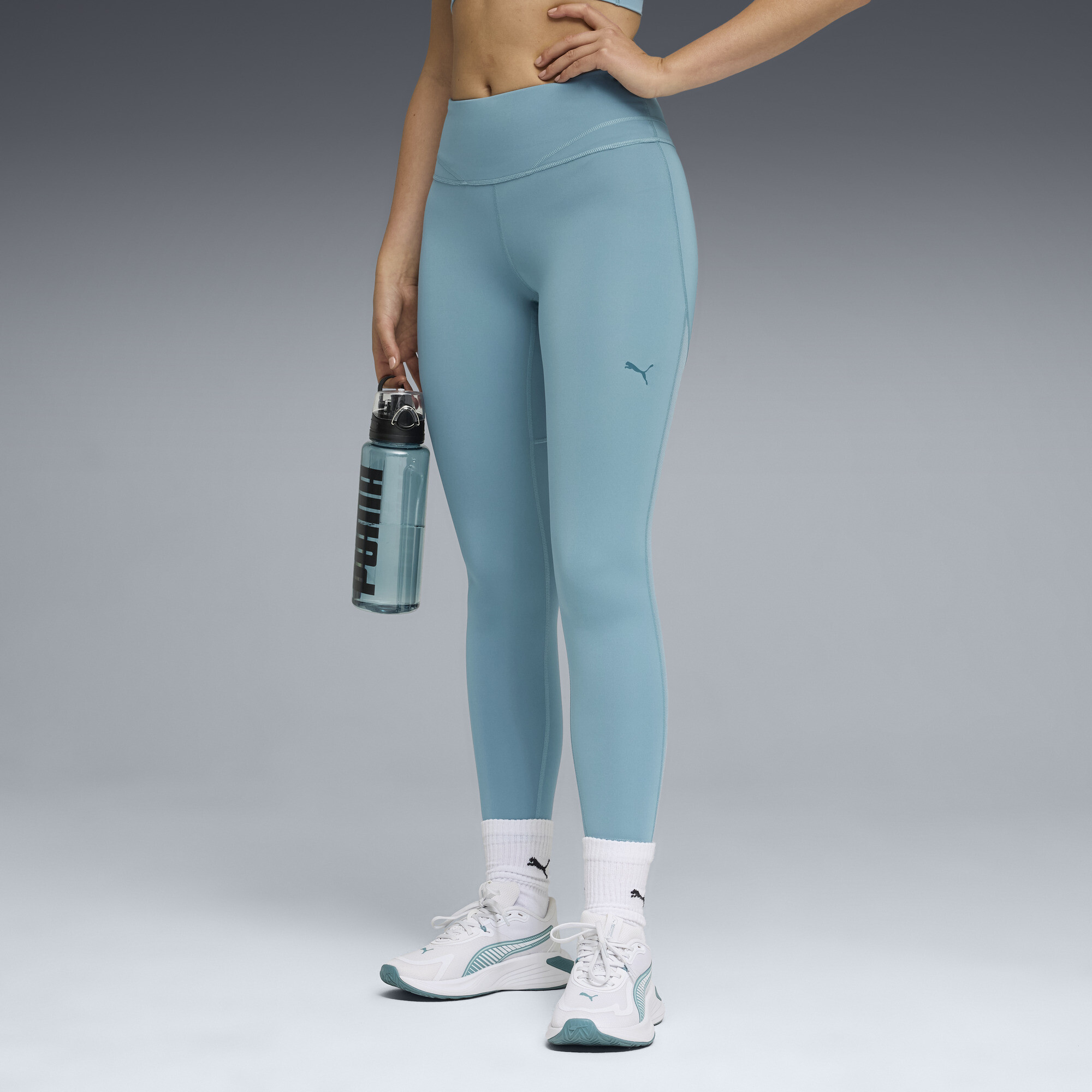PUMA SHAPE High-Waist-Trainingsleggings Damen, Kleidung, Blau, XS
