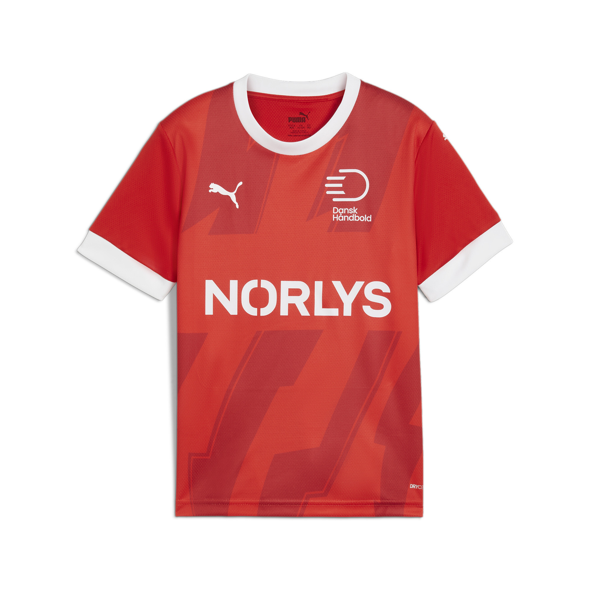 PUMA Dänemark Handball Heimtrikot Teenager, Kleidung, Rot, 3-4Y