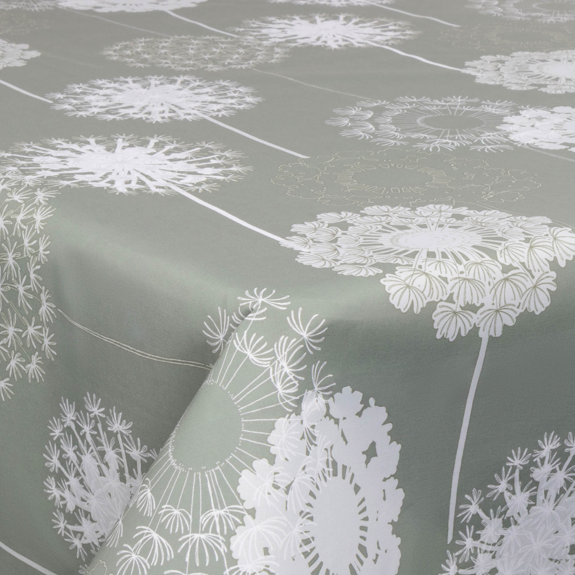 Textil Wachstuch mit Acrylbeschichtung - 30 Meter auf Rolle - Flower black - 140 cm breites Textiltuch