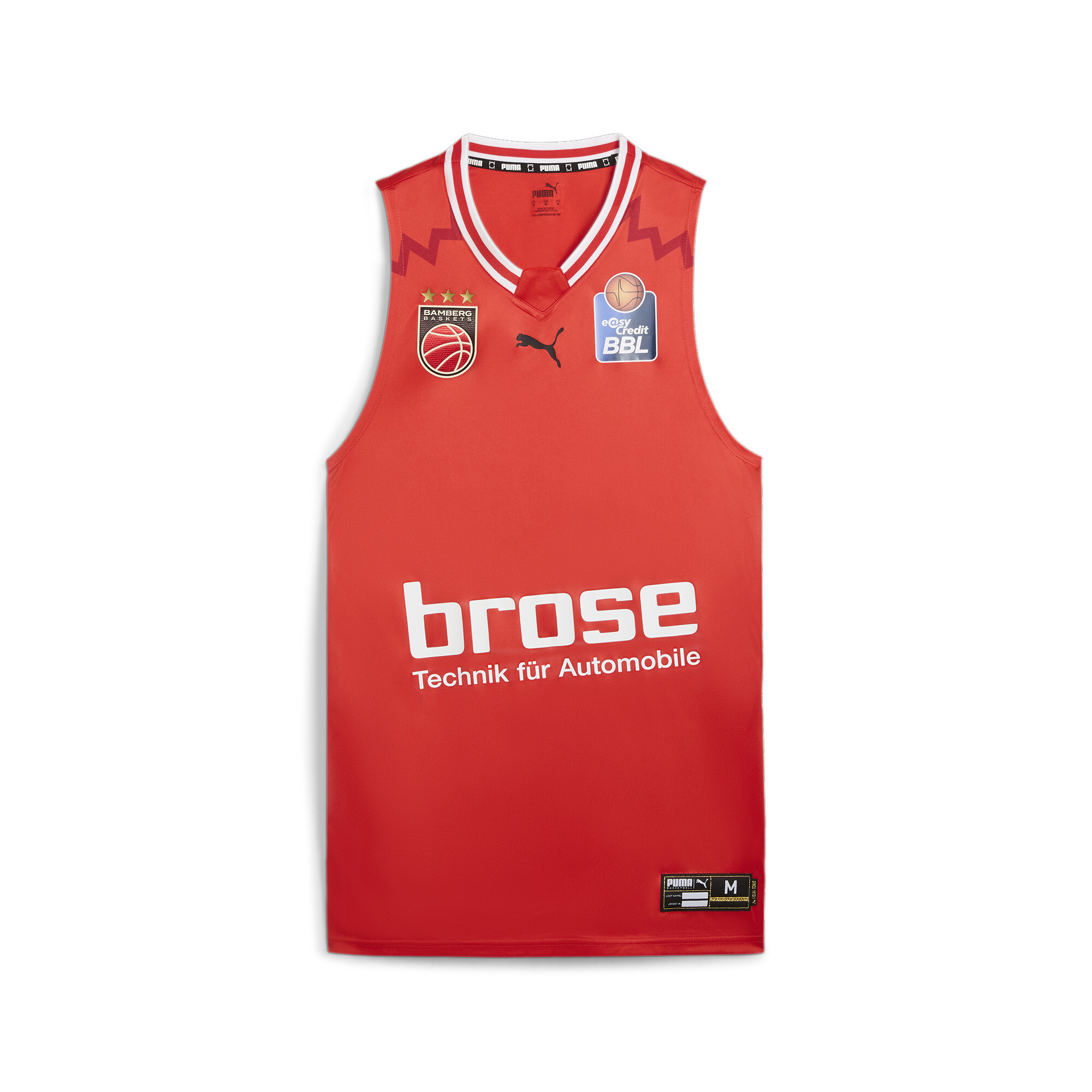 PUMA Bamberg Game Basketball-Trikot II Herren, Kleidung, Rot, S