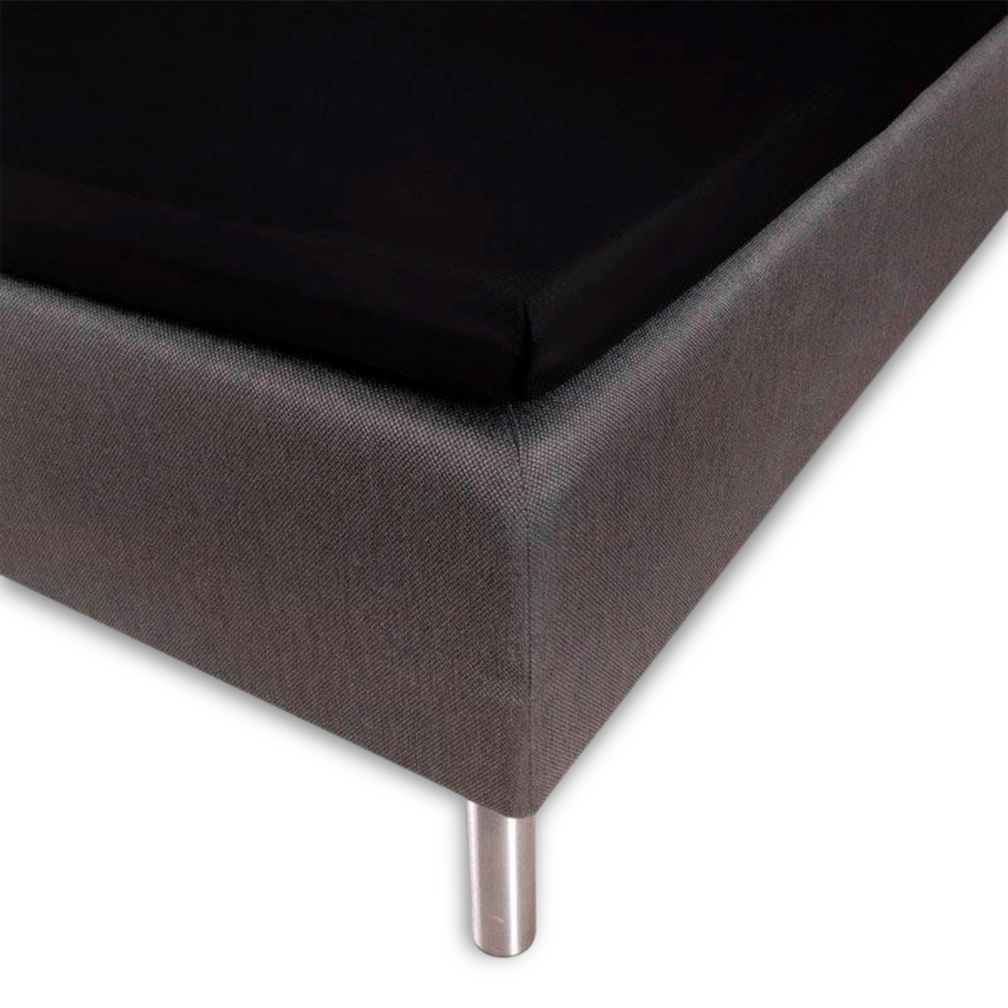 Seidenlagen - Umschlaglaken 90 x 200 x 8 cm - Schwarz - 100 % Seide - Butterfly Silk