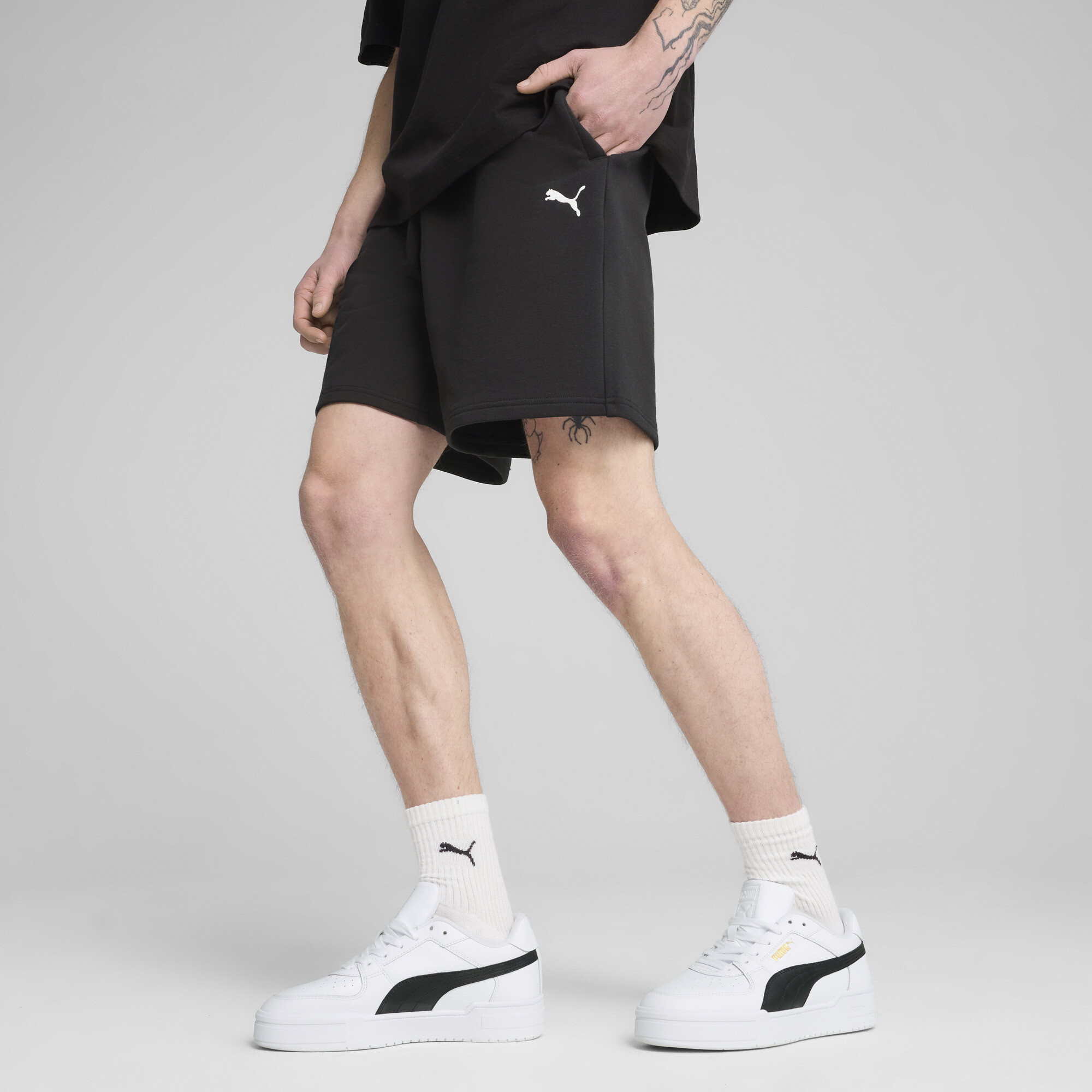PUMA WARDROBE ESS Relaxed 7" Shorts Herren, Kleidung, Schwarz, XL