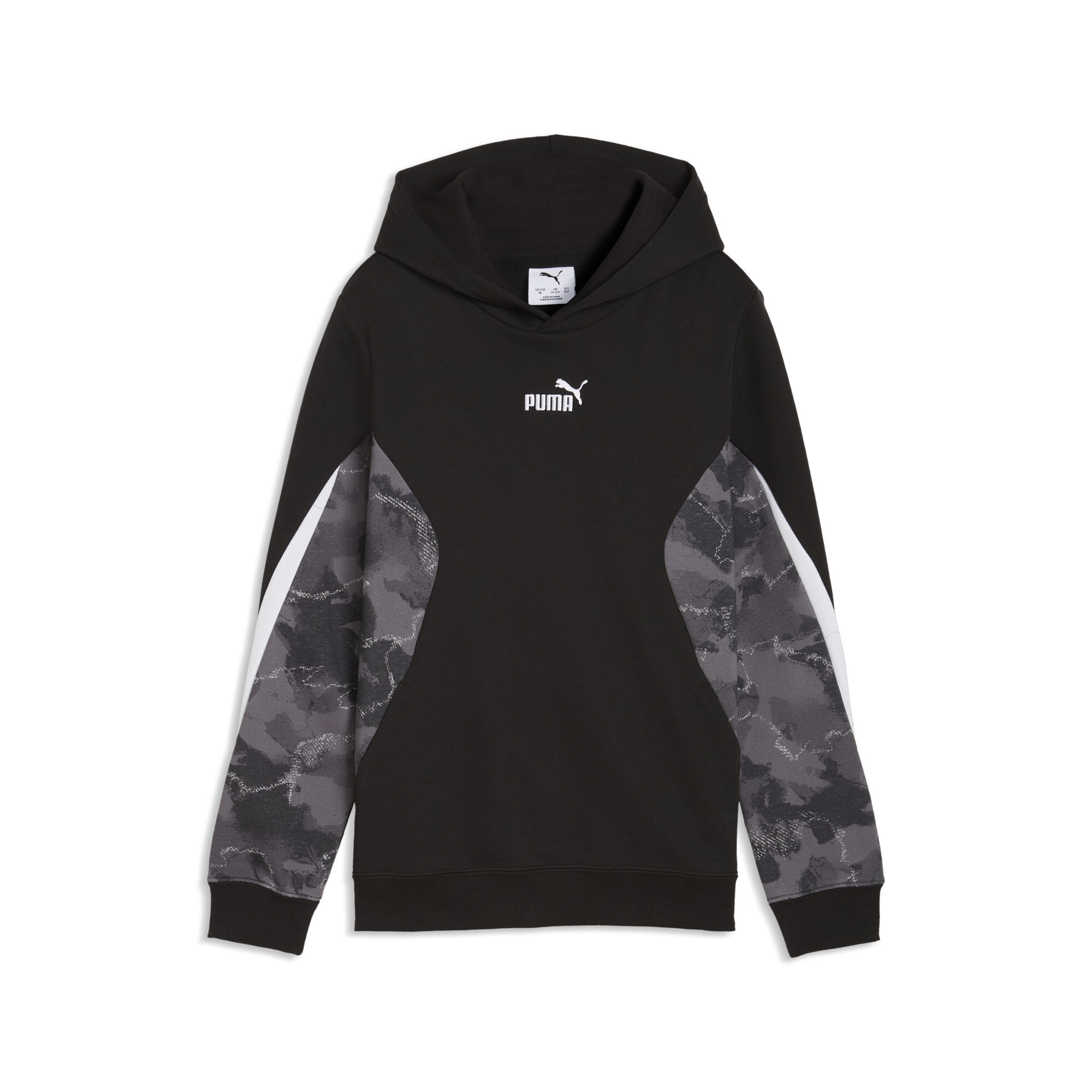 PUMA Essentials Camo Hoodie Teenager, Accessoires, Schwarz, 7-8Y
