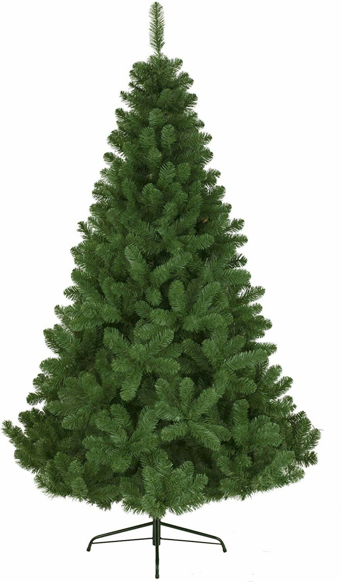Künstlicher Weihnachtsbaum - Höhe 150 cm - Groß, grün und voll - Mit Standfuß
