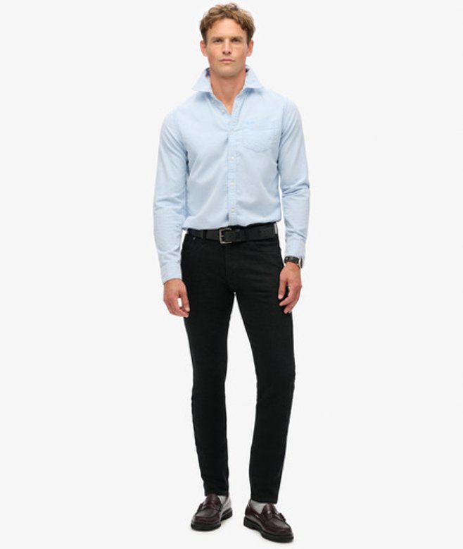 Superdry Herren Organic Cotton Vintage Slim Jeans Schwarz - Größe: 30/30