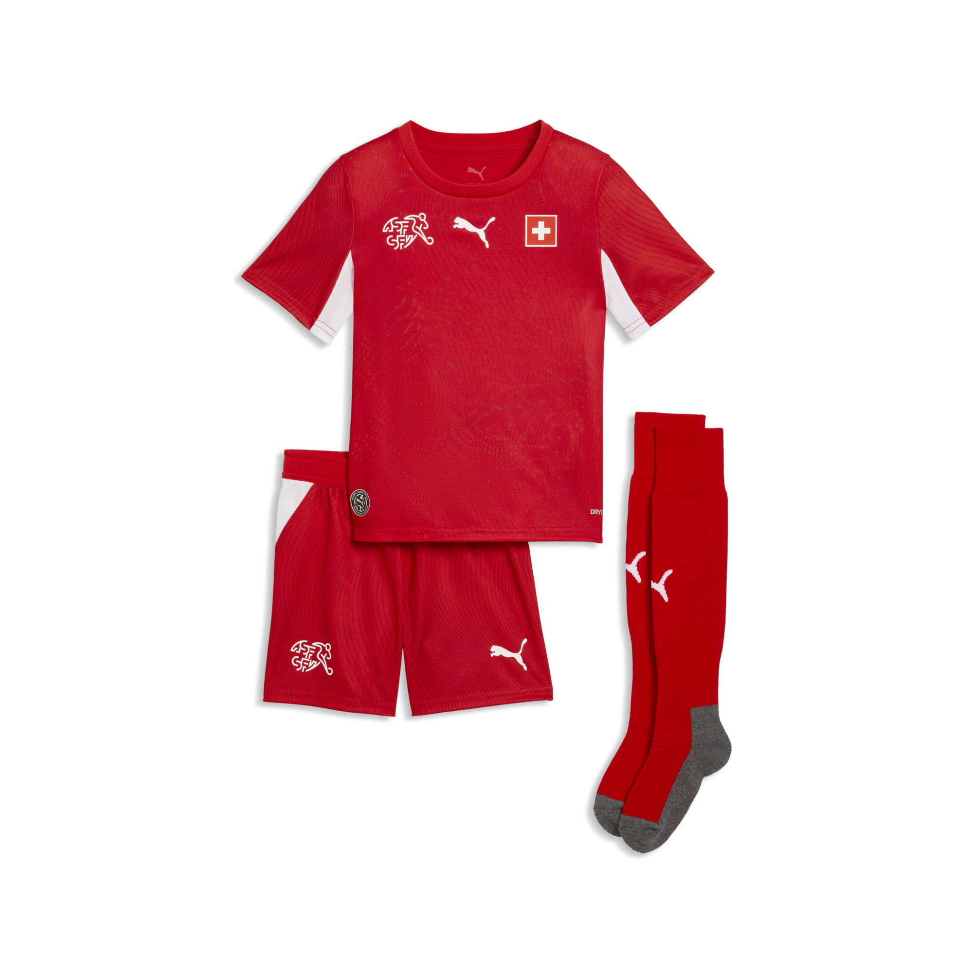 PUMA Schweiz 2026 Heimtrikot-Minikit Teenager, Accessoires, Rot, 4-5Y