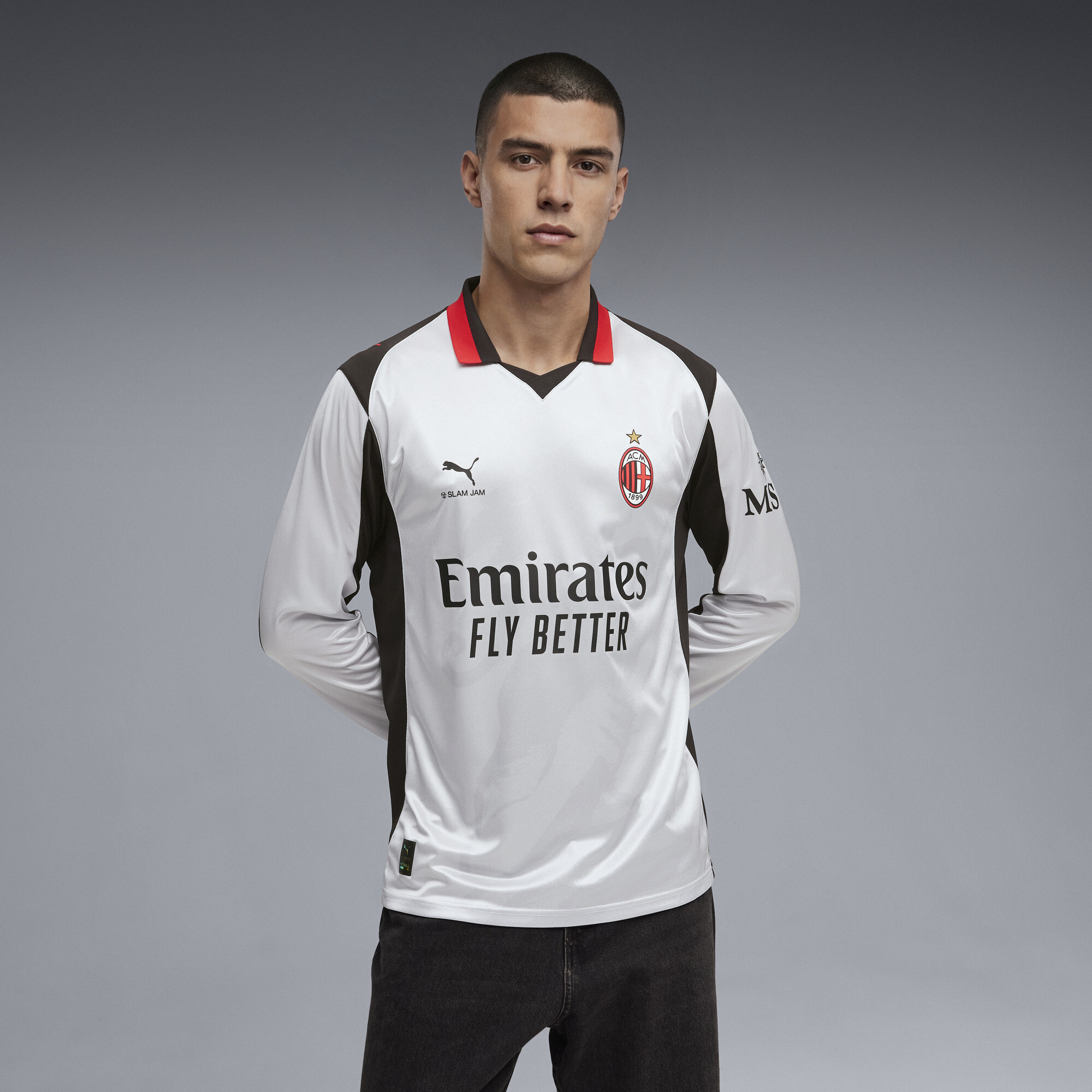 PUMA AC MILAN x SLAM JAM Langarmtrikot, Kleidung, Grau, S