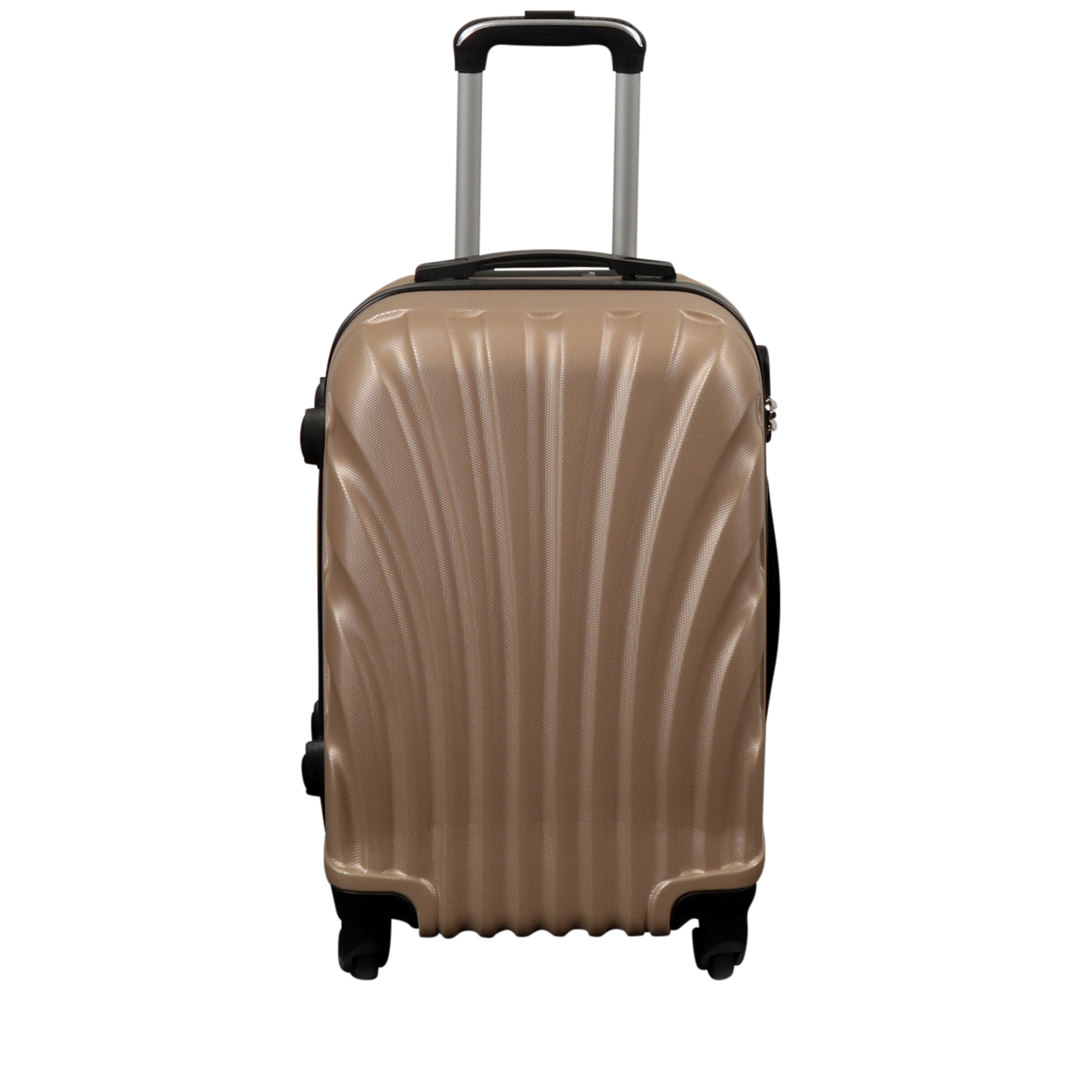 Kabinenkoffer - leichter Hardcase Koffer - Größe klein - Goldfarbene Muschel