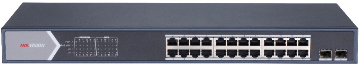 Hikvision DS-3E1526P-SI - 26 Anschlüsse - Gigabit - Switch - 24x PoE