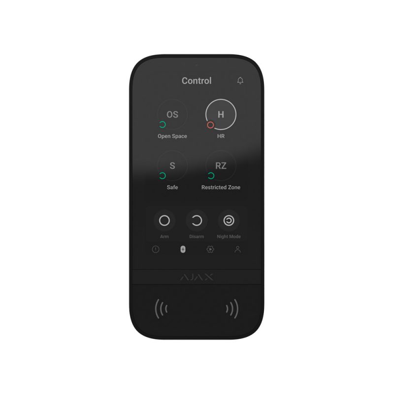 AJAX Wireless Touchscreen-Tastatur Schwarz