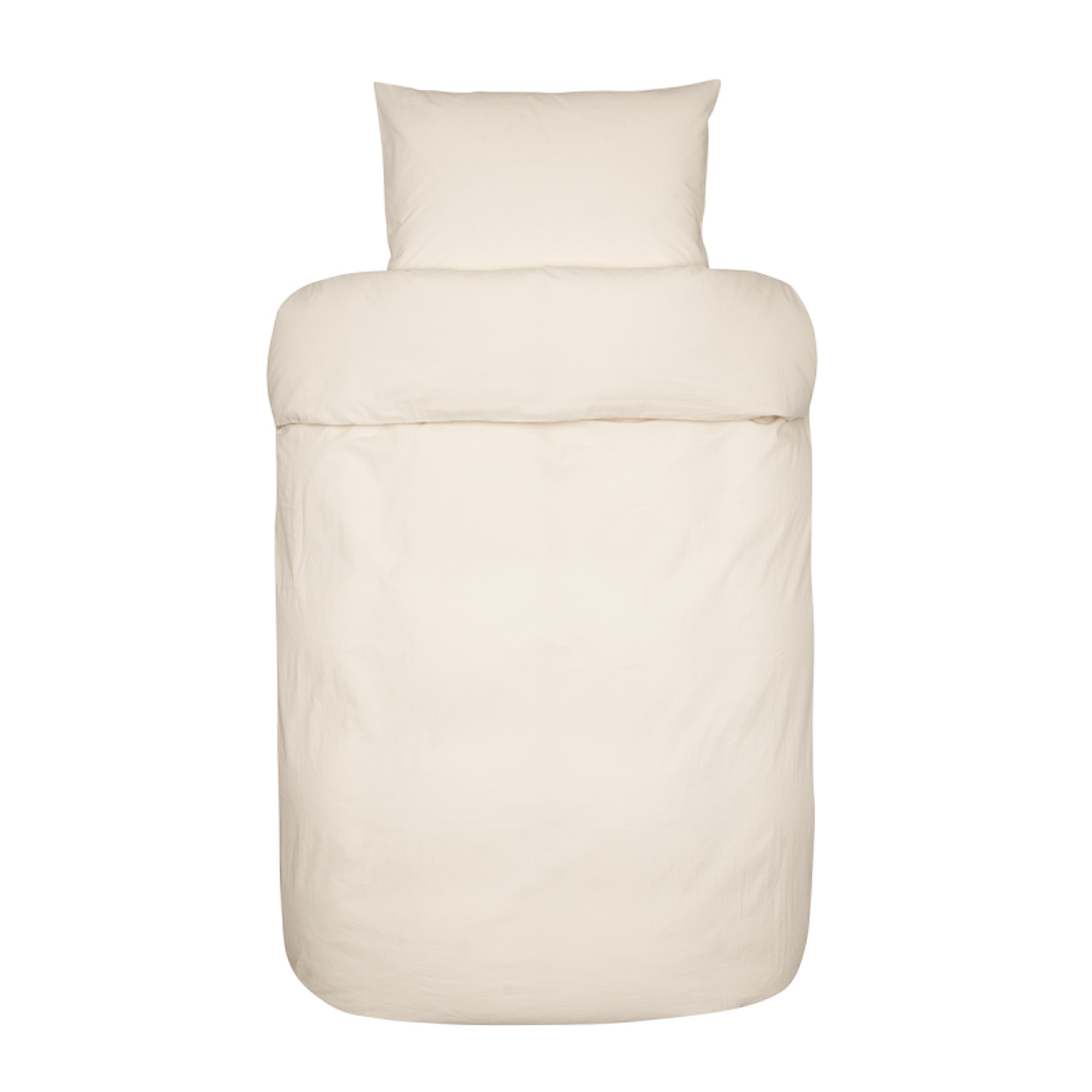 Krepp Bettwäsche 200 x 220 cm - Lyra Beige - Bettwäsche aus 100 % ökologischer Baumwolle - Høie Doppelbettbezug
