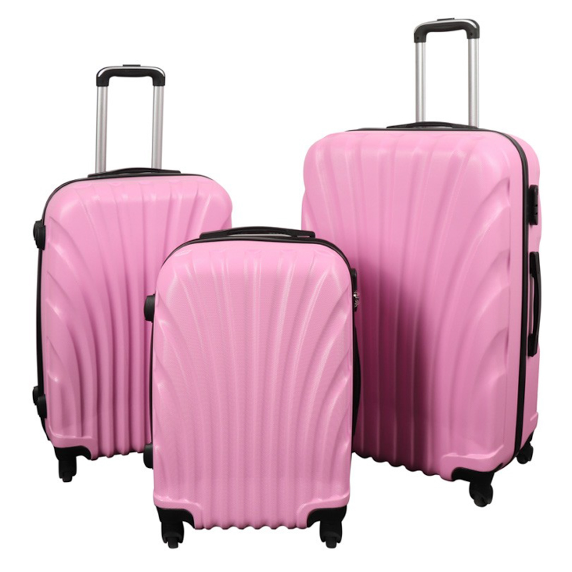 Koffer-Set - 3-tlg. - Praktisches Hardcase Koffer-Set - Muschelrosa