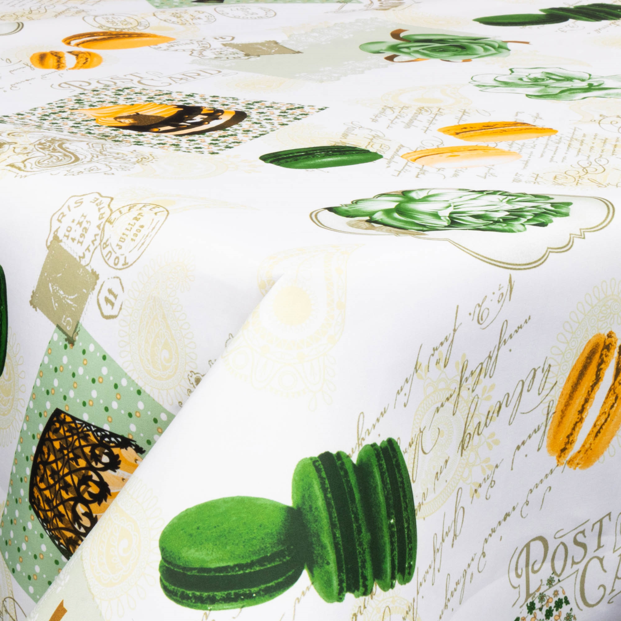 Textil Wachstuch mit Acrylbeschichtung - 30 Meter auf Rolle - Green delight - 140 cm breites Textiltuch
