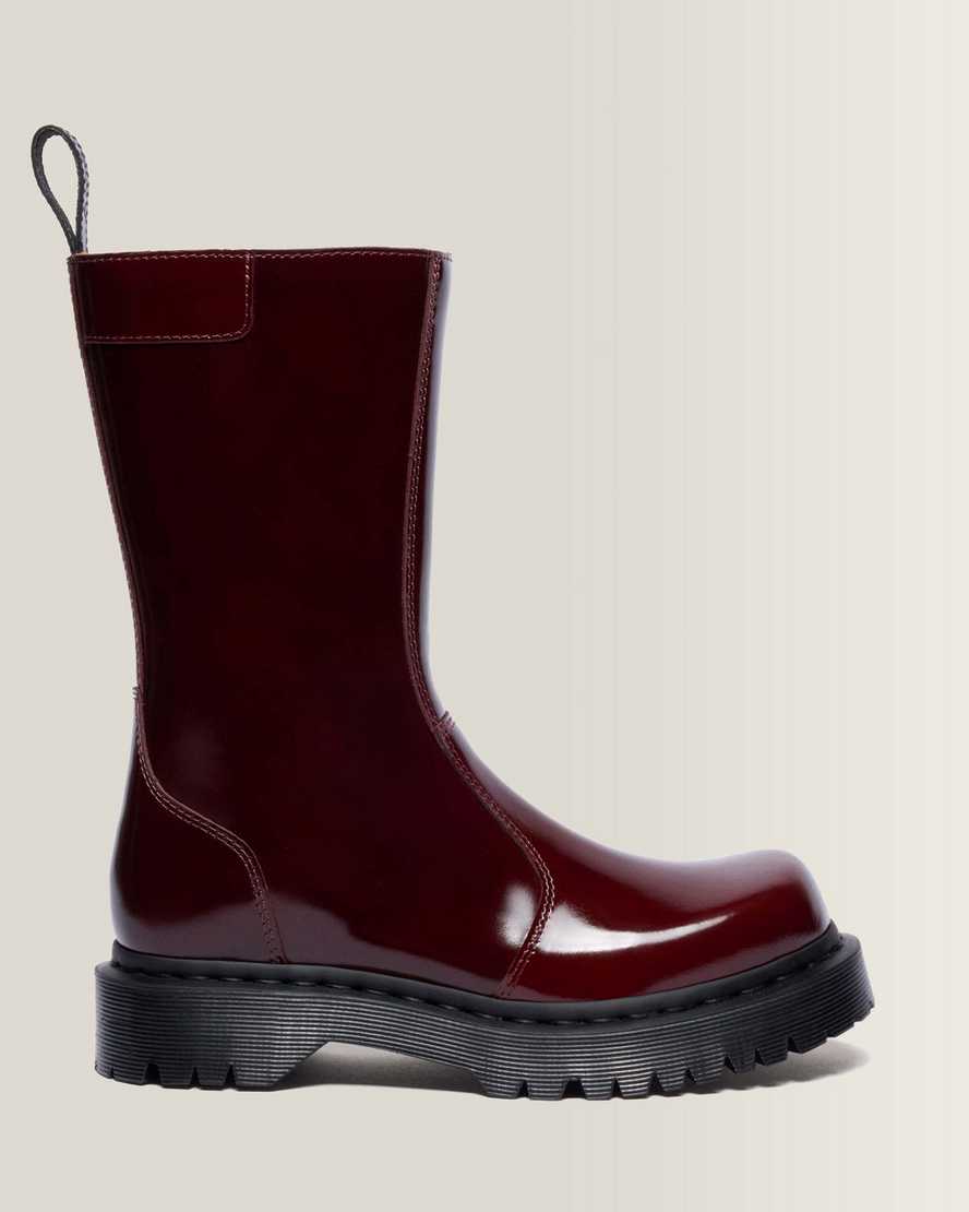 Dr. Martens Rejena Lackleder Stiefel in Rot, Größe: 41