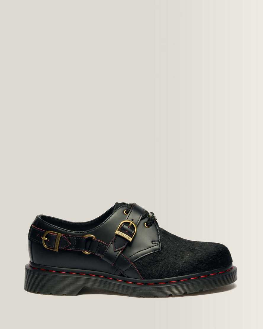 Dr. Martens 1461 Jahr Des Pferdes Leder Schuhe in Schwarz, Größe: 42