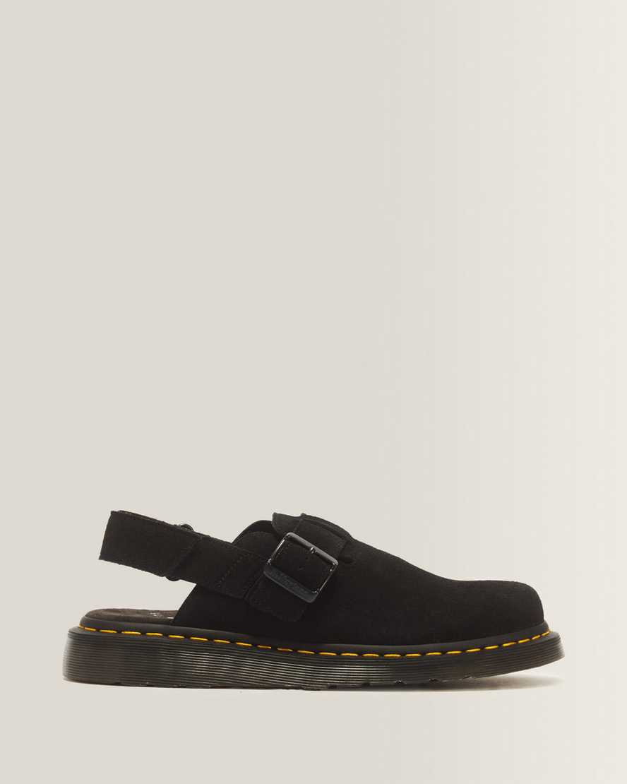 Dr. Martens Suède Jorge II Wildleder Mules in Schwarz, Größe: 38