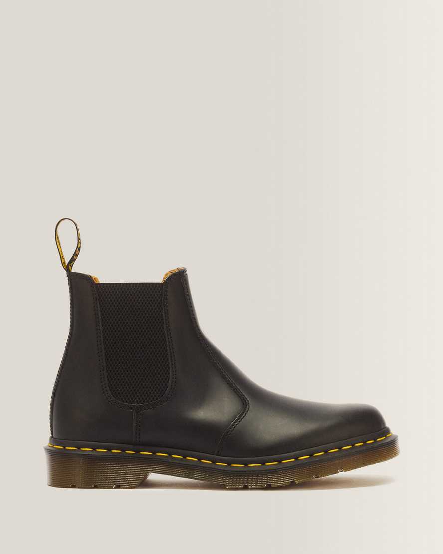 Dr. Martens 2976 Glatt Chelsea Stiefel, Leder Schuhe in Schwarz, Größe: 45