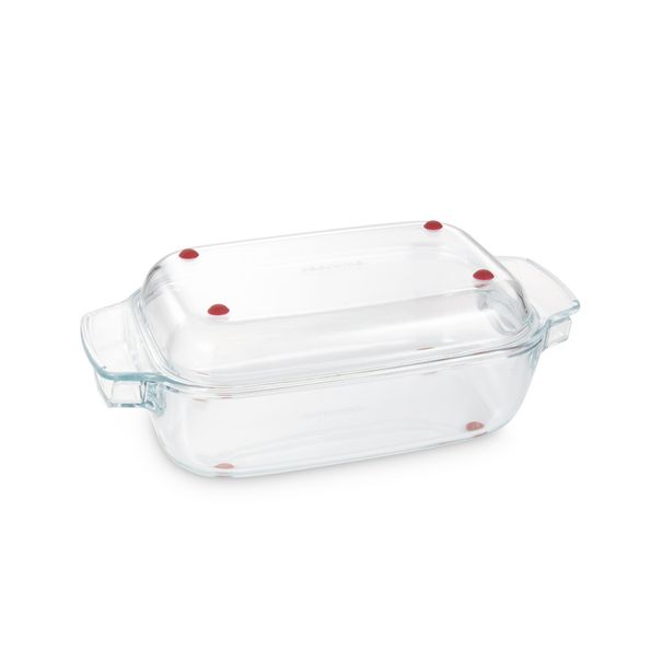Bräter mit Deckel GrandCHEF 34 x 19 cm, aus Glas