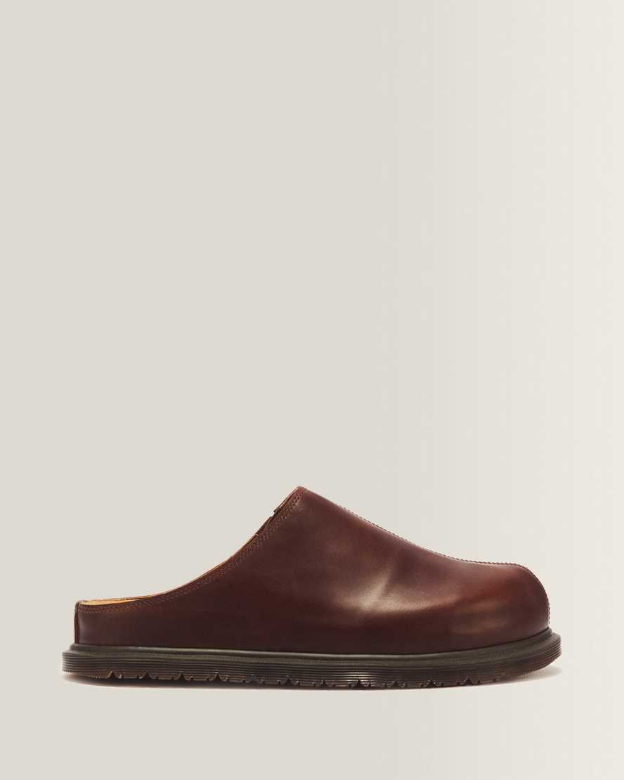 Dr. Martens San Leder Mules in Bräunen, Größe: 48