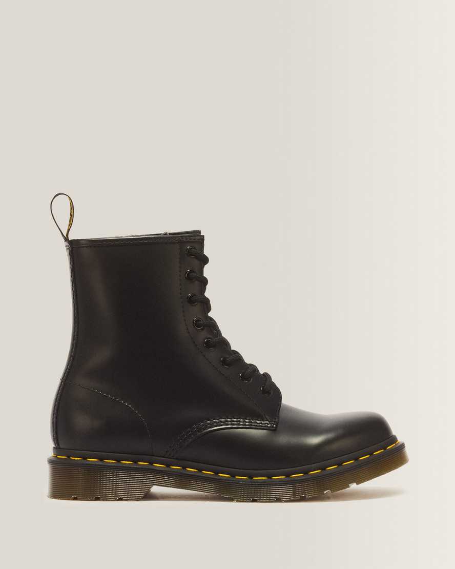 Dr. Martens 1460 Glatt, Leder Stiefel in Schwarz, Größe: 44