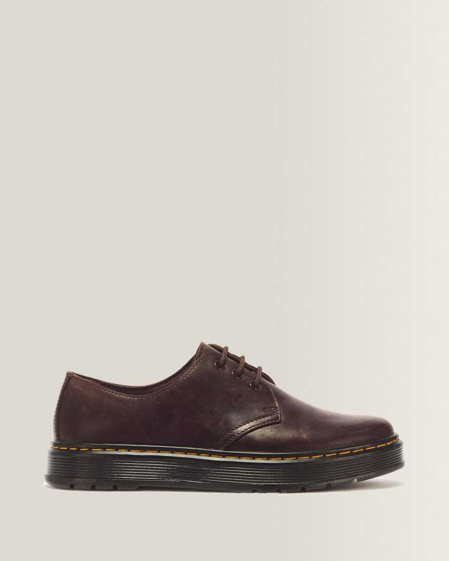 Dr. Martens Brookline Lo Crazy Horse Leder Schuhe in Braun, Größe: 44