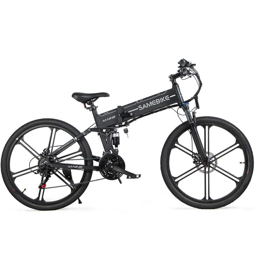 Samebike LO26-II 500W 26" Bicicleta de Montaña Eléctrica Plegable 10Ah -Blanco