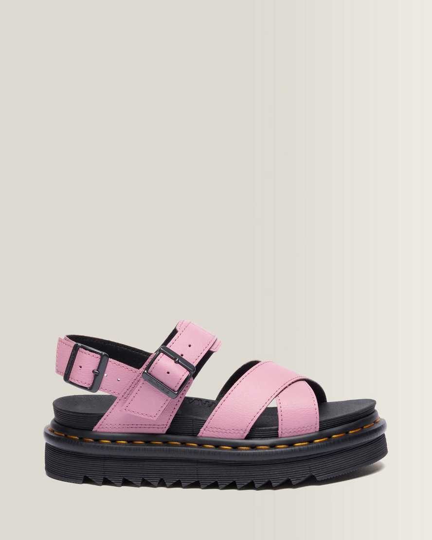Dr. Martens Voss II Athena Leder Riemensandalen in Rosa, Größe: 40