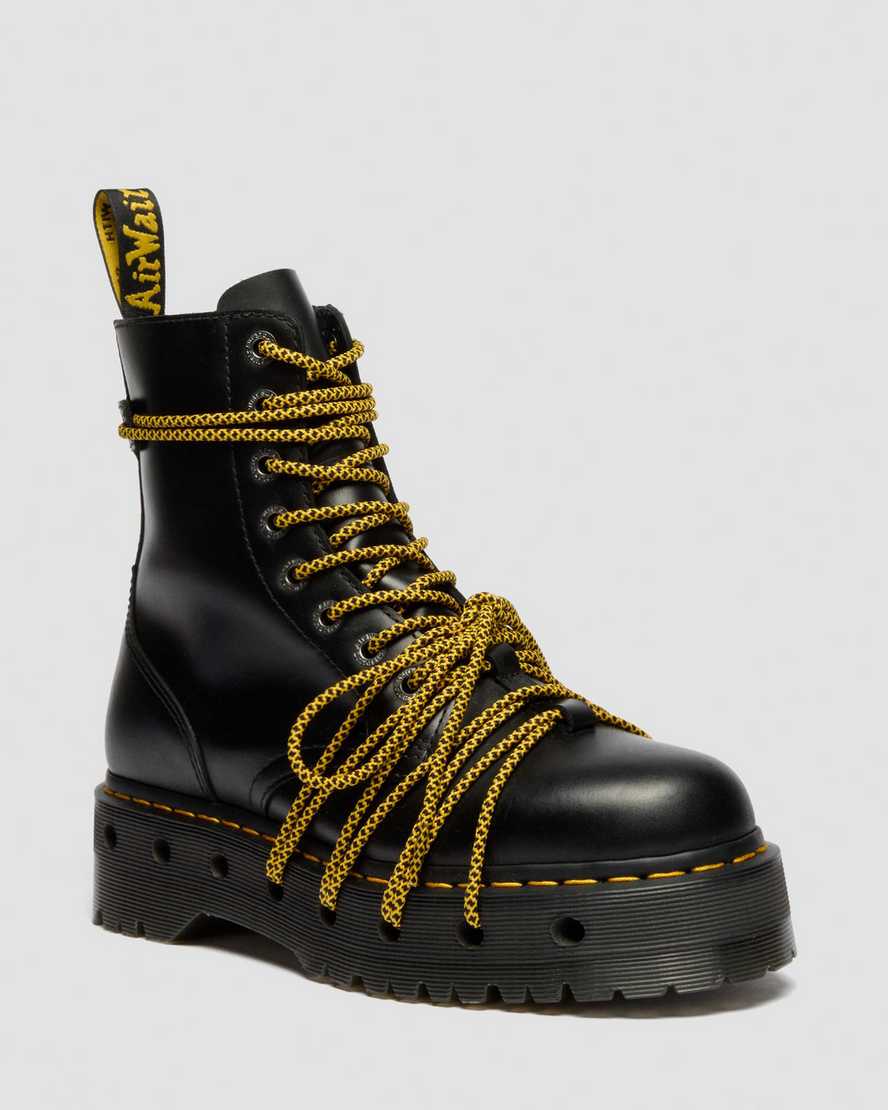 Dr. Martens Jadon Xl Leder Plateaustiefel Schuhe in Schwarz, Größe: 39