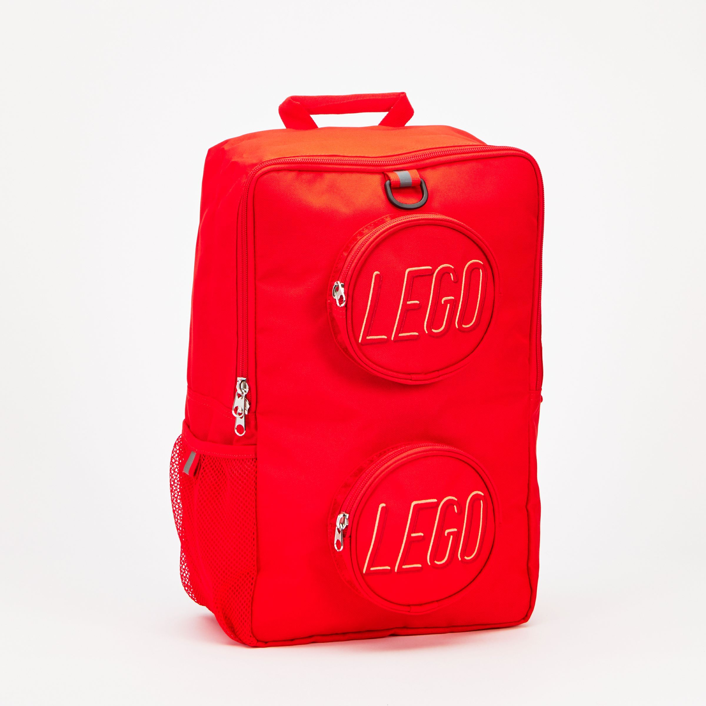 Czerwony plecak w stylu klocka LEGO