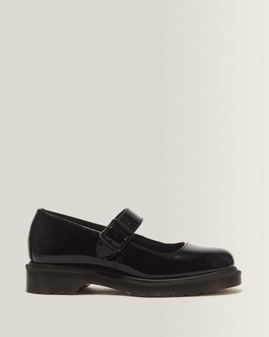 Dr. Martens Mariel II Glattleder Schuhe Mit Riemen in Schwarz, Größe: 40