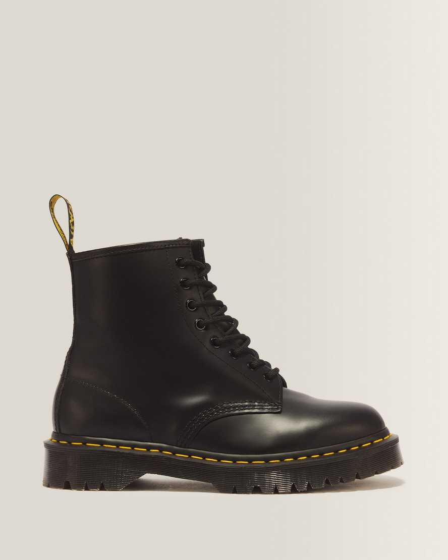 Dr. Martens 1460 Bex Glatte Stiefel, Leder Schuhe in Schwarz, Größe: 43