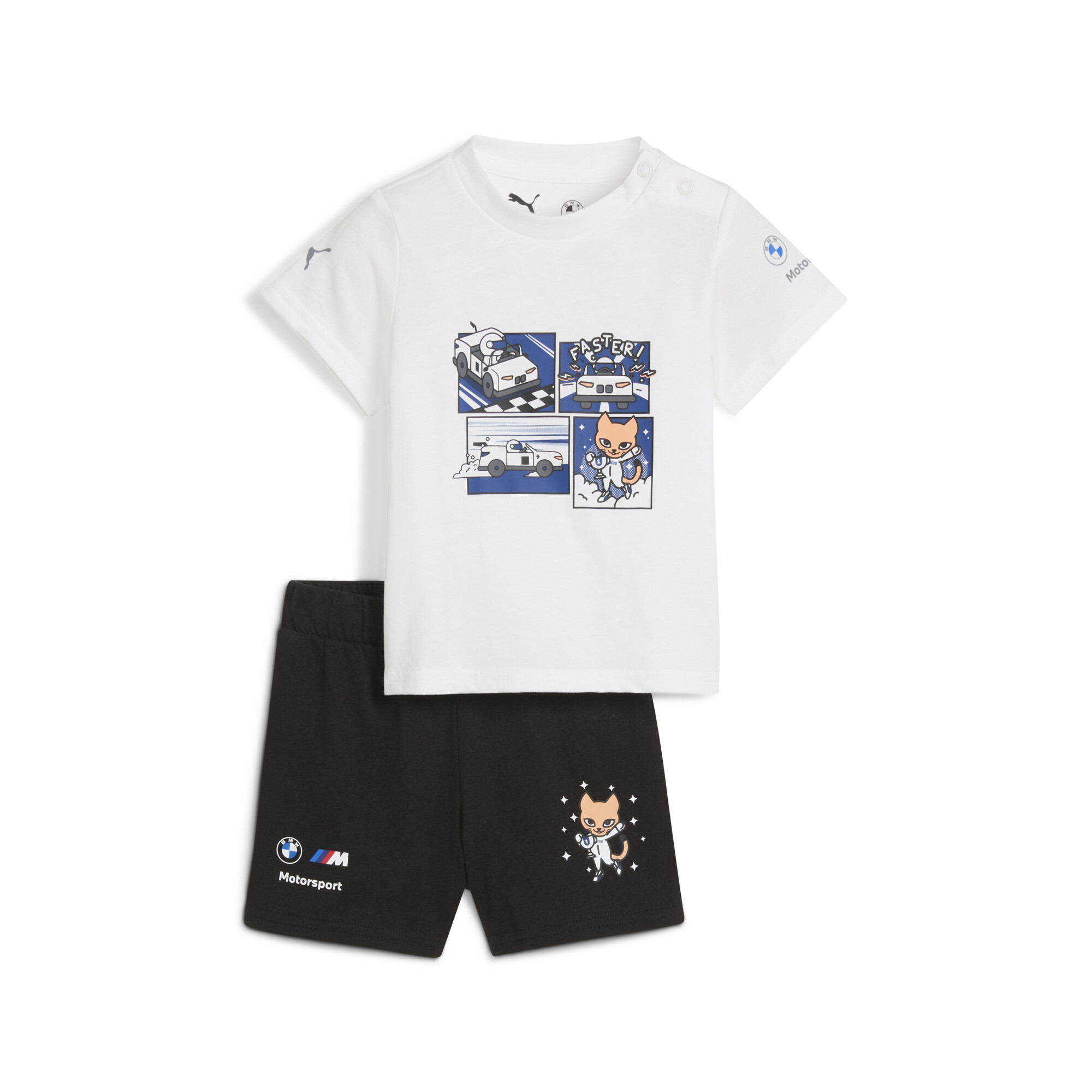PUMA BMW M Motorsport Essentials Kurzarm-Set Baby, Kleidung, Weiß, 9-12M