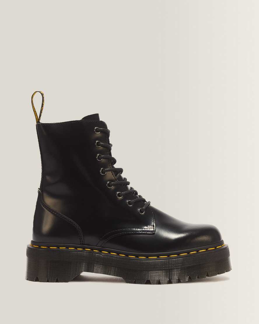 Dr. Martens Jadon Plateau Stiefel, Leder Schuhe in Schwarz, Größe: 39