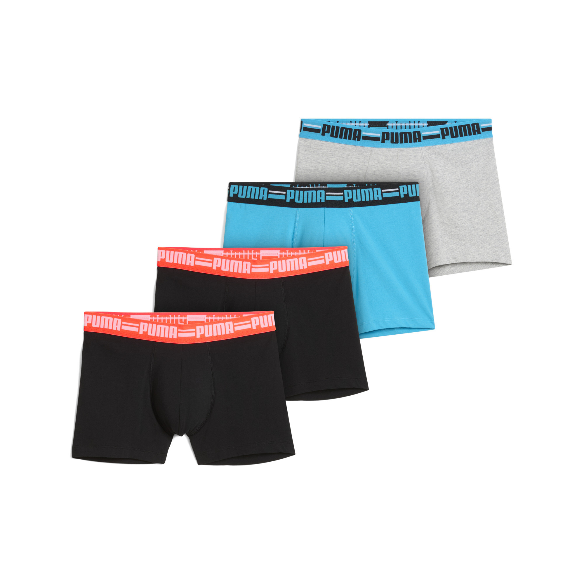 PUMA Boxershorts Herren (4er-Pack), Kleidung, Blau, 4