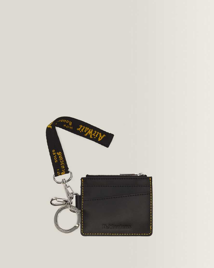 Dr. Martens Kiev Leder Kartenhalter Schlüsselring in Schwarz