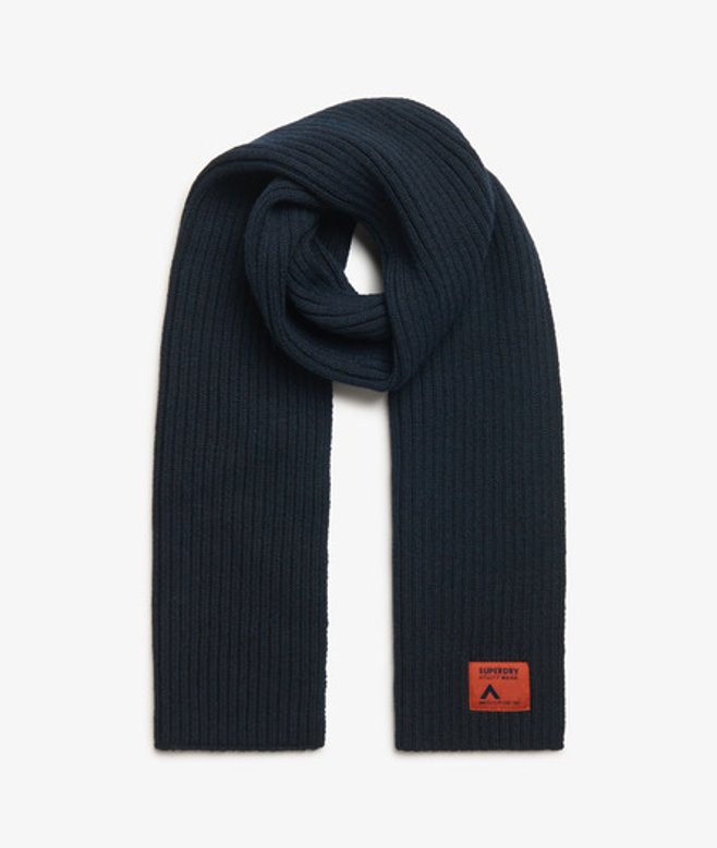 Superdry Damen Workwear Strickschal Marineblau - Größe: 1Größe