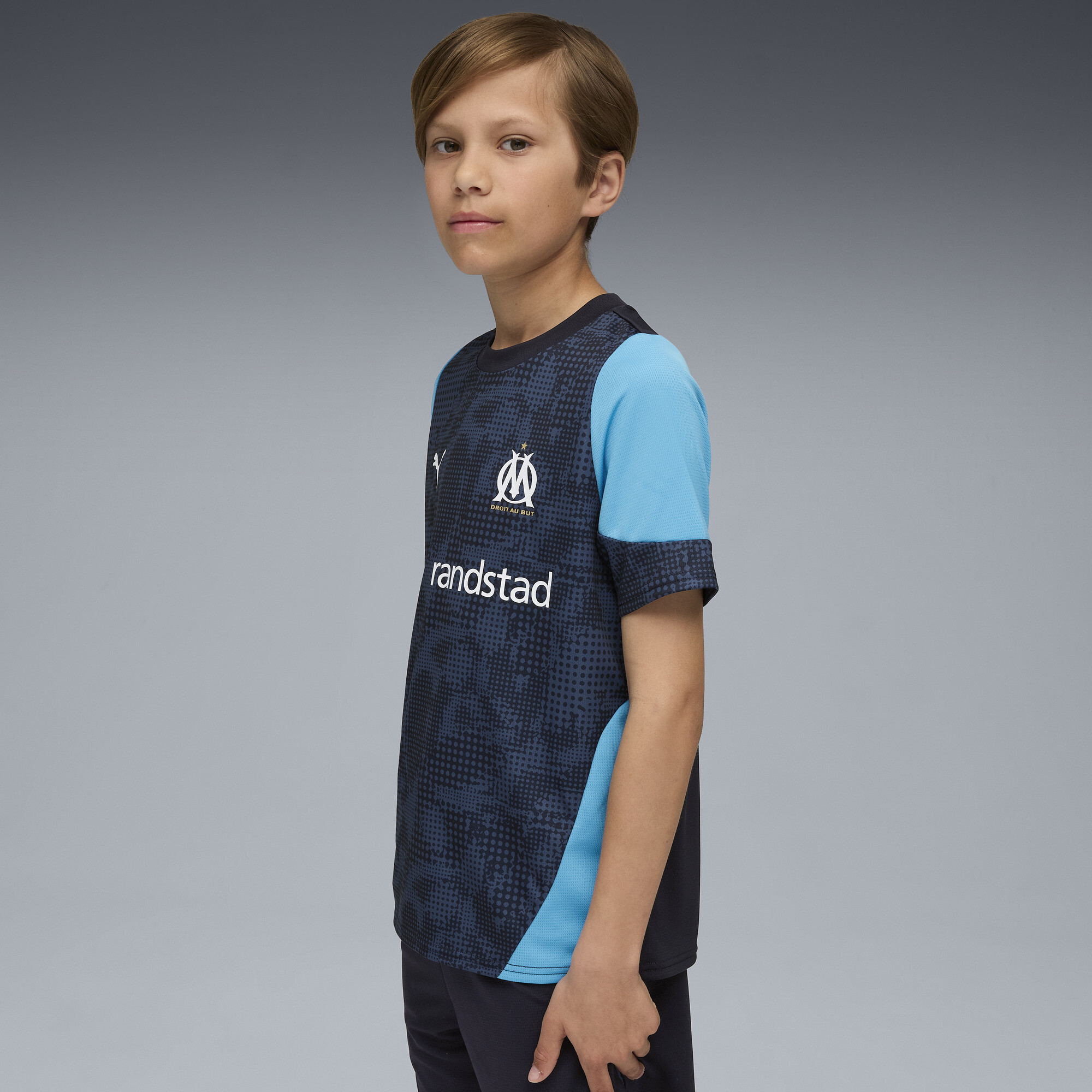 PUMA Olympique de Marseille Trainingstrikot Teenager, Kleidung, Blau, 13-14Y