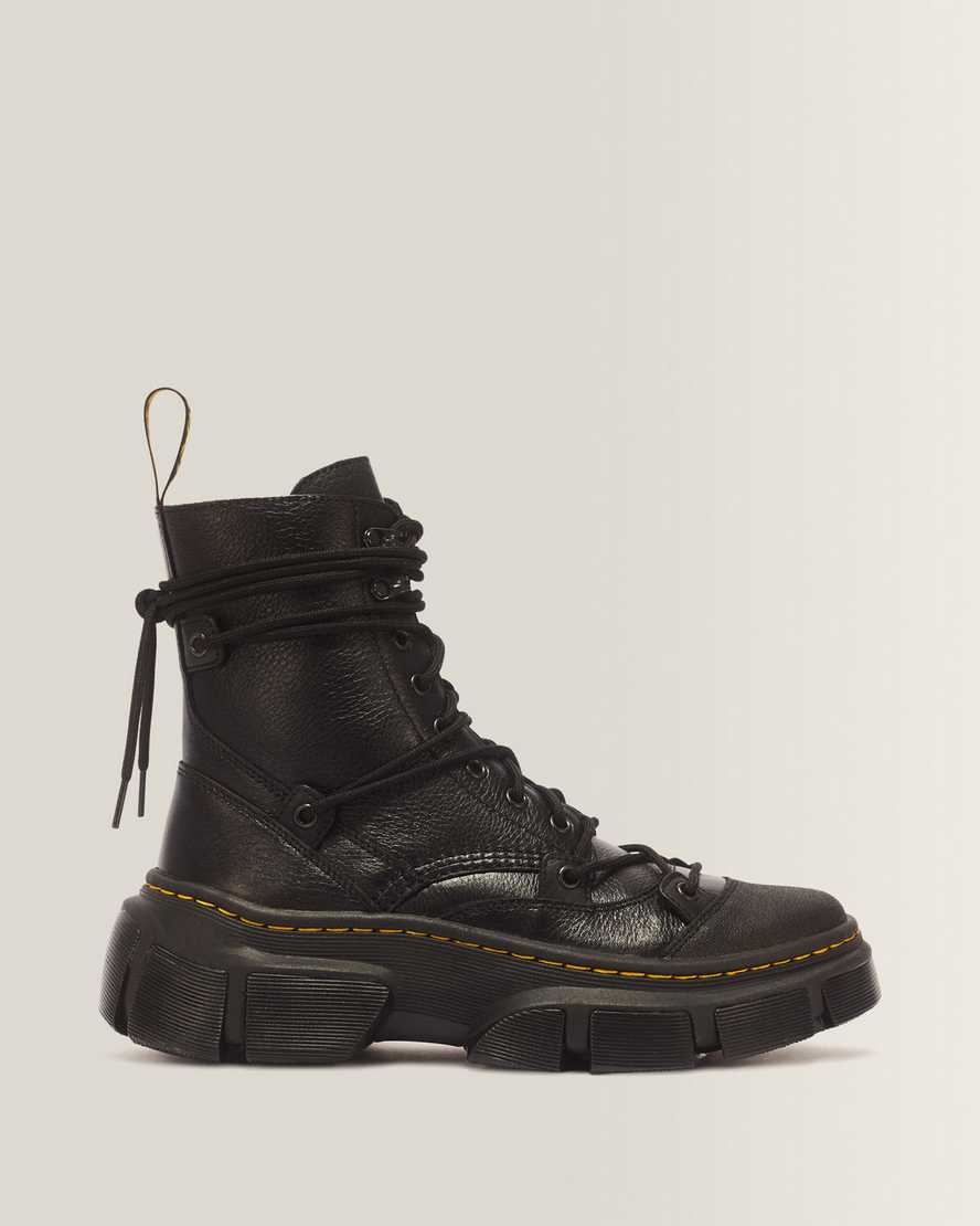 Dr. Martens Dmxl Leder 8-Ösen Stiefel in Schwarz, Größe: 37