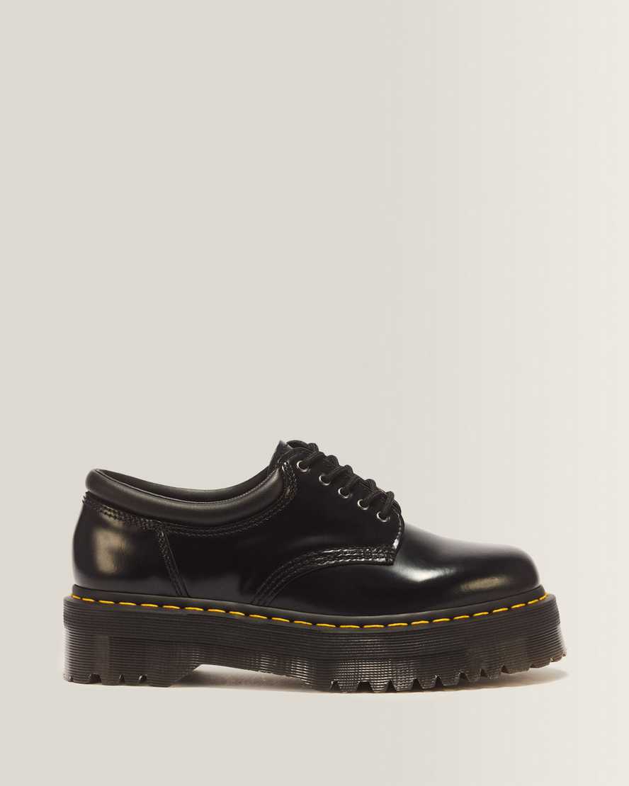 Dr. Martens 8053 Quad Glattleder Plateauschuhe in Schwarz, Größe: 37