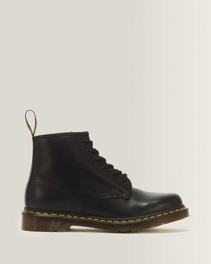 Dr. Martens 101 Stiefel Zum Schnüren, Leder in Schwarz, Größe: 45