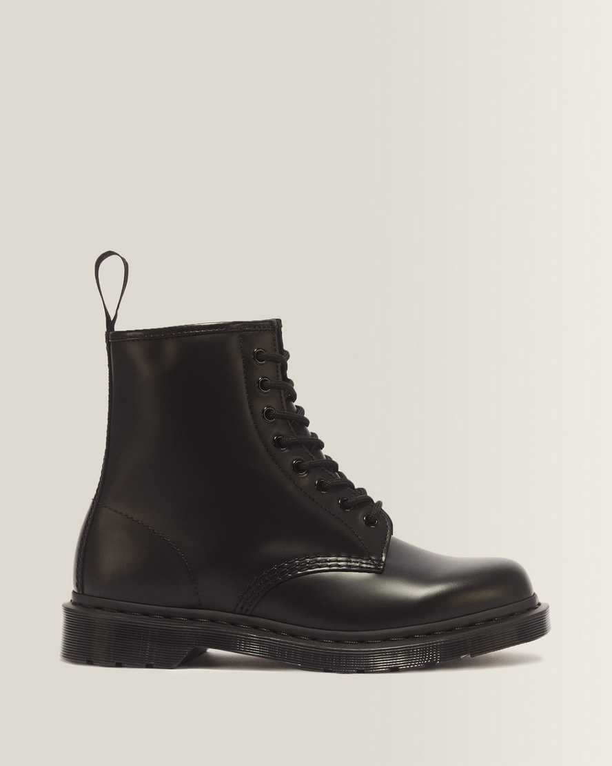 Dr. Martens 1460 Mono Glatt, Leder Stiefel in Schwarz, Größe: 39
