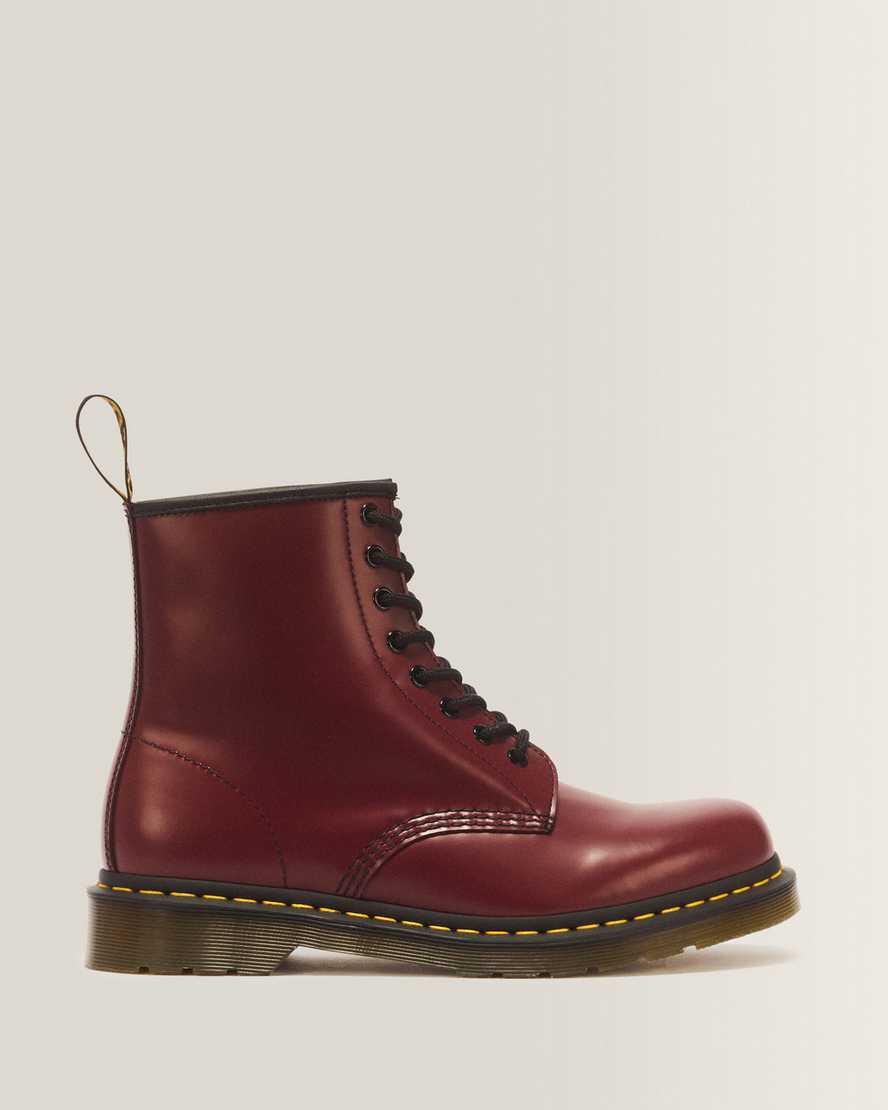 Dr. Martens 1460 Glatt, Leder Stiefel in Rot, Größe: 40